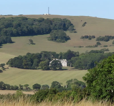 View of Appuldurcombe House from the site of Cooks Castle