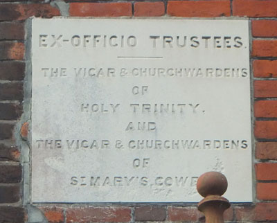 Tablet on the McNamara Almshouses, Cowes