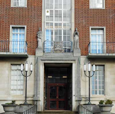 Isle of Wight County Hall, Newport, original doorway