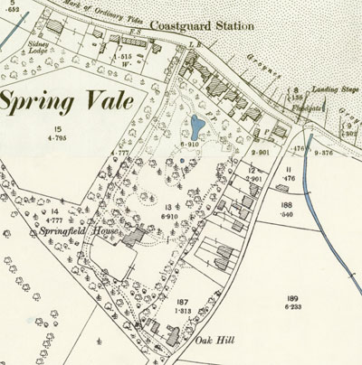 1896 map showing extent of Springfield House estate