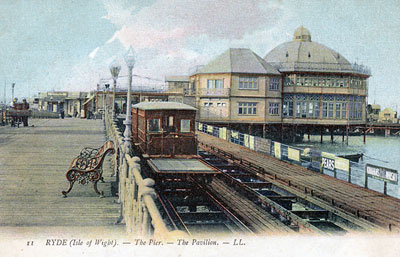 Ryde Pier showing the promenade, tramway and pavilion