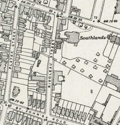 1939 map showing Gates of St John.