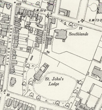 1907 map showing St Johns Lodge