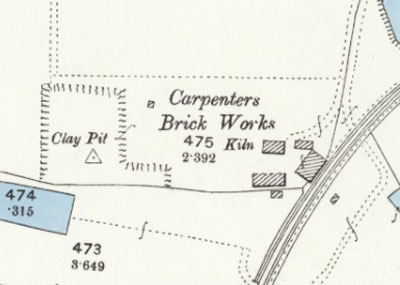 St Helens Carpenters Brick Work 1896 map