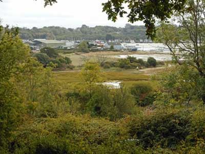 View from memorial stone seat