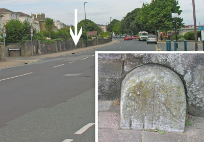 Ryde Esplanade location of St Helens/Newchurch Parish Boundary marker