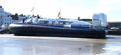 Hovertravel BHT130 hovercraft at the Ryde terminal