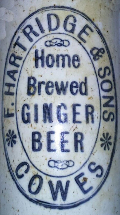 F Hartridge & Sons earthenware ginger beer bottle