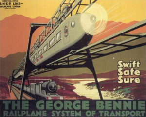 Bennie Railplane poster - 1929