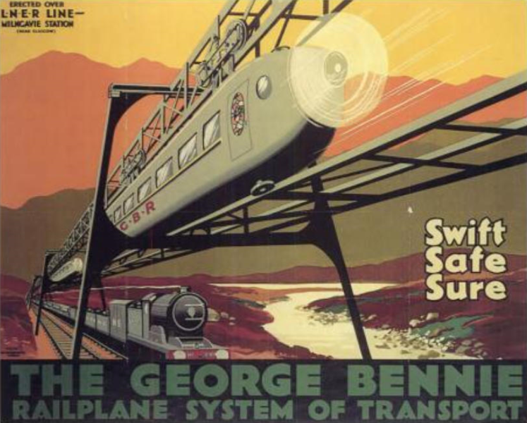 File:The George Bennie Railplane System of Transport poster, 1929.png