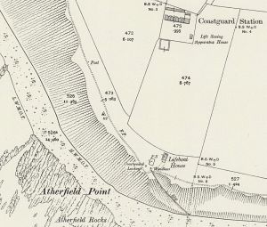 Atherfield lifeboat house slip - 1907 OS map