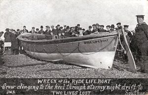 Ryde Lifeboat Selina after the 1907 tragedy