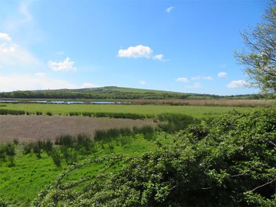 RSPB Brading Nature Reserve looking towards Bembridge Down