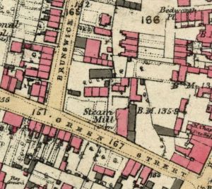 Ryde Steam Mill - 1863 map