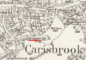 Carisbrooke brewery map 1864