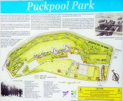 Plan of Puckpool Park with details of military installation