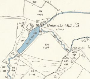 Gatcombe Watermill - 1907 map