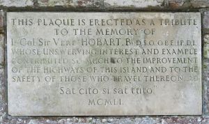 Lt Col Vere Hobart plaque