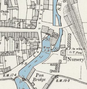 Map of Ford Mill, Newport - 1907